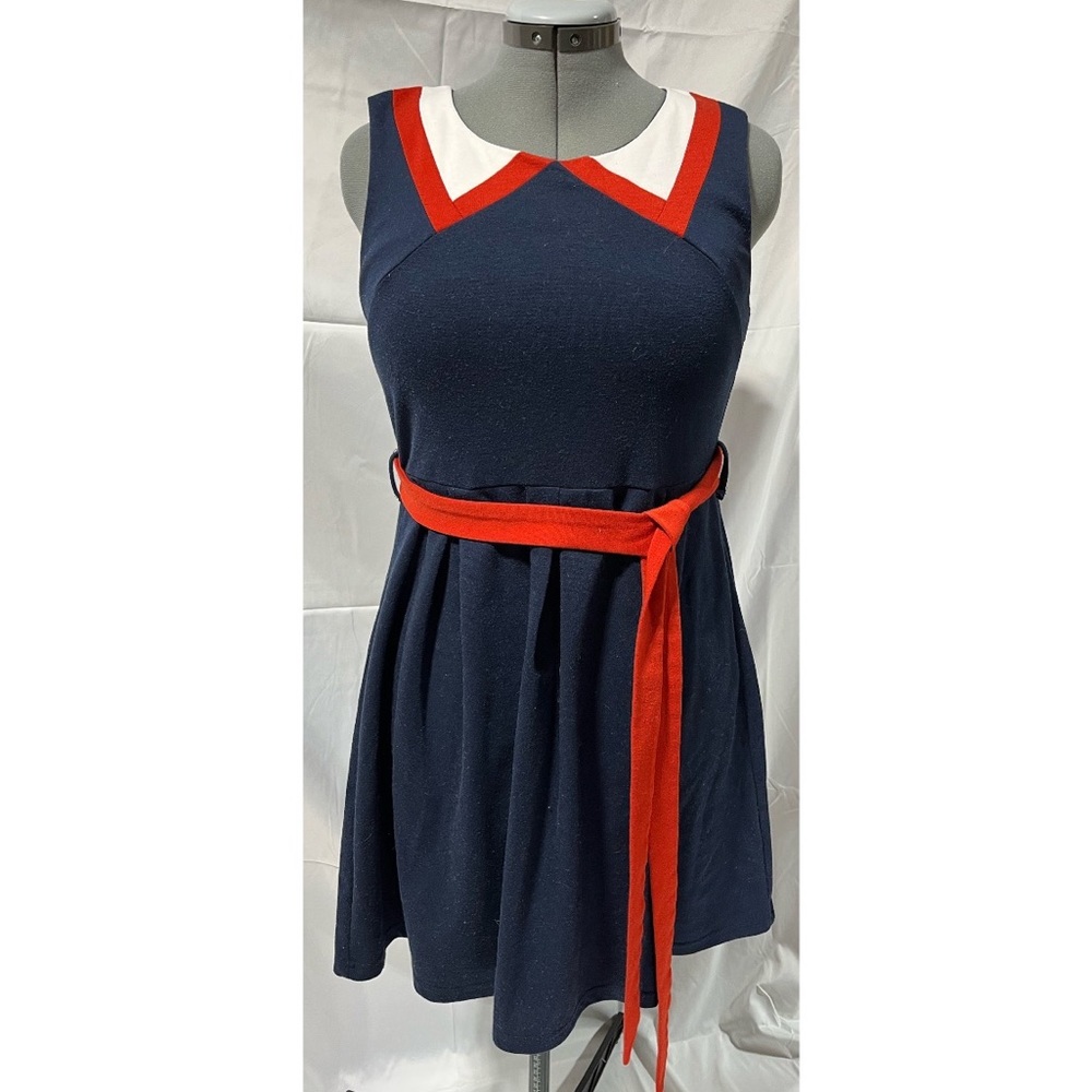 XL Sunny Girl Nautical Dress w/Belt
